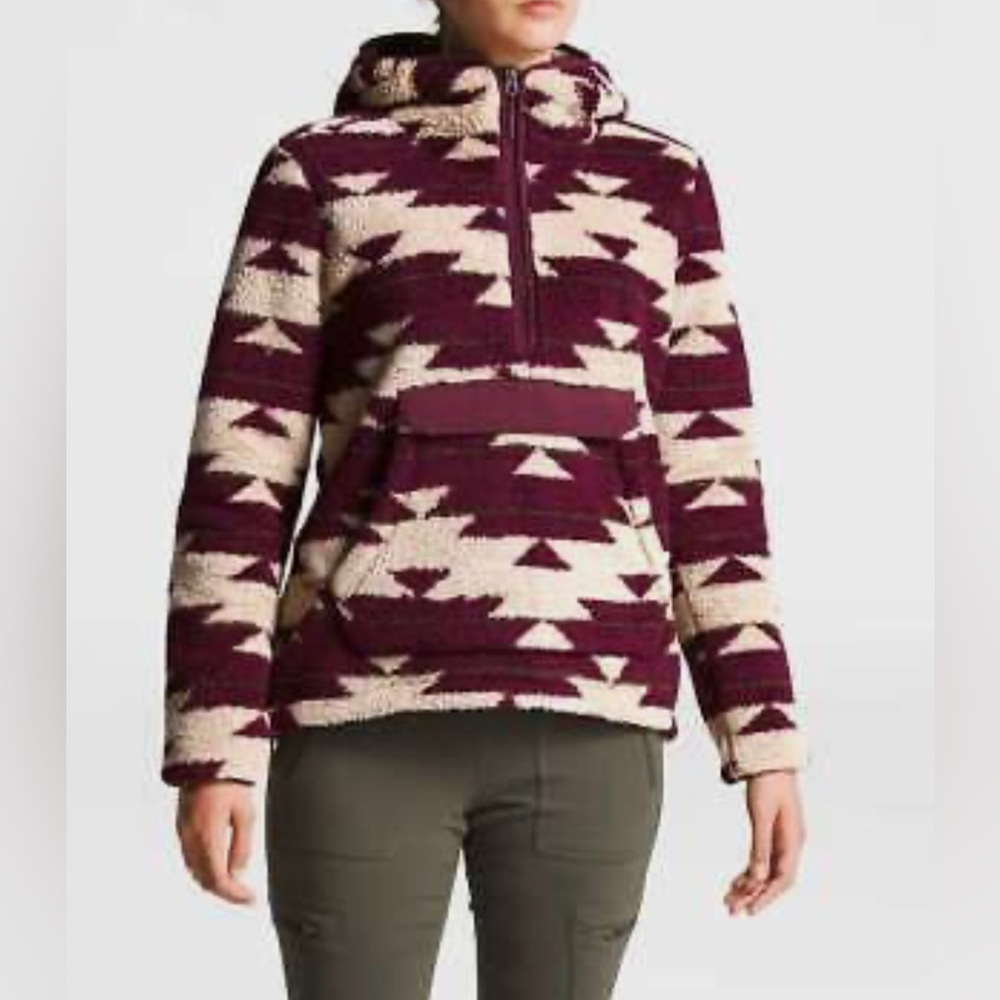 The North Face Campshire Geo Print Hooded Plush Fleece Anorak